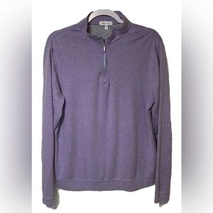 Peter Millar 1/4 Zip Sweatshirt Pullover Lavender Size M Long Sleeve Luxury